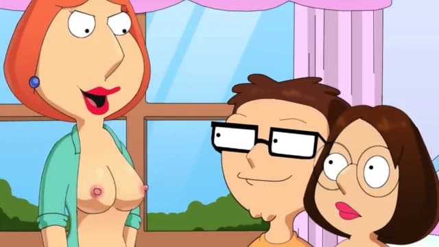 Lois fucks Meg's boyfriend right in front of her daughter - Cartoon Parody