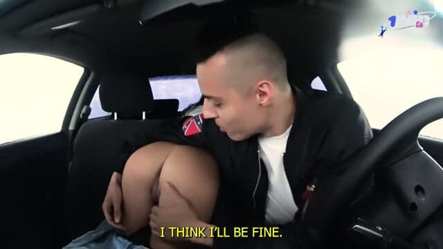 Pornstar in car, torrid seat casting! Big donk horny girl, exceptional sex, filthy talk.
