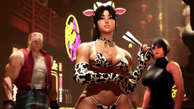 Mai Shiranui's Bodacious Cow-Print Bikini