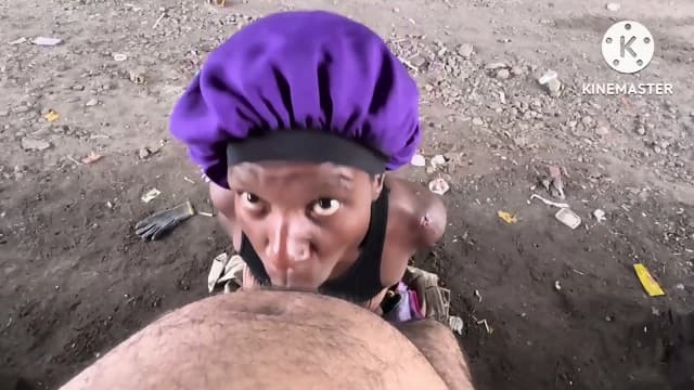 Hoodrat nasty whore on them knees for me