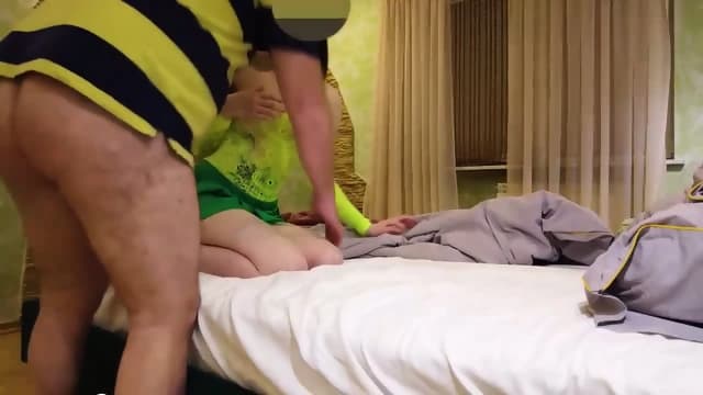 Old and fat dude gets lucky with this teen girl