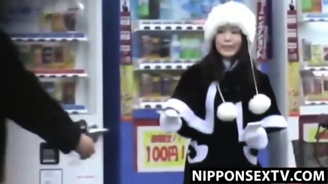 Cute Japanese women vie for the secret lens undivided gaze