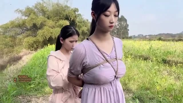 Chinese Bondage - Bound And Walk In Field  Kinky4Ever