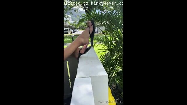 Amateur Girlfriend With Feet Dangling Her Flip-flops Outdoo With Super Sexy  Kinky4Ever
