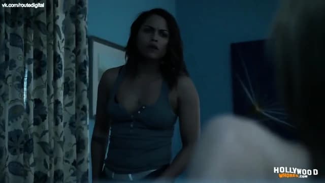 Gia Crovatin and Monica Raymund girl-to-girl action