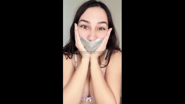 Kyara- Sock Stuffed Tape Gag  Kinky4Ever