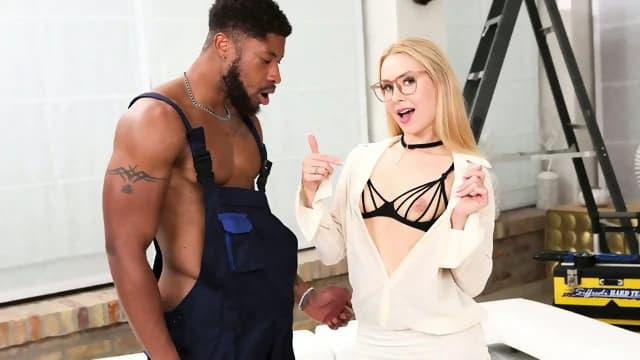 alecia fox takes every inch of black monster.