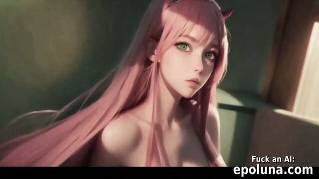 beautiful slim ai generated zero two darling in the franxx gets a load on her charming face