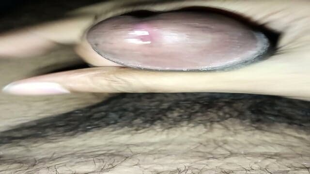 Indian style hardcore big cock close up jerking precum show