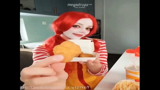 Youraldora Masturbates In McDonaldâs Cosplay