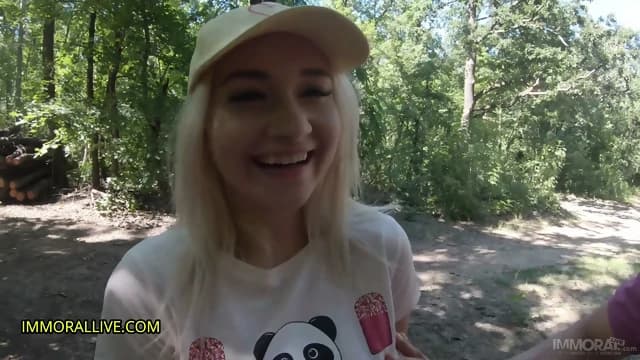 From Outside To The Bedroom With Hot Blonde