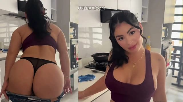 Maid Gets Fucked By Her Boss In The Kitchen While Her Boss's Cuckold Returns Home