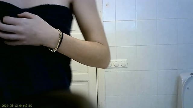 French Girl Emma Walking Around Nude In The Bathroom