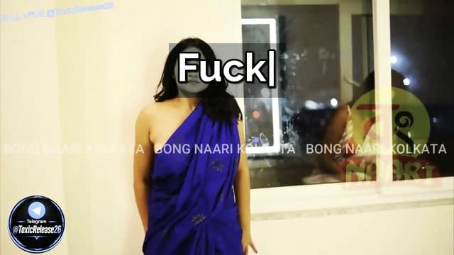 Annesha In Blue Saree -Bong Naari Kolkata Diamond Membership YT Tattooed