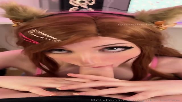 Redhead Catgirl Blowjob