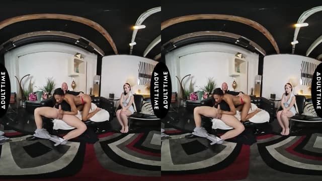 MODERN DAY SINS   Olivia Jay Gets Face Fucked For Girlfriendâs Voyeur Viewing Pleasure POV And VR