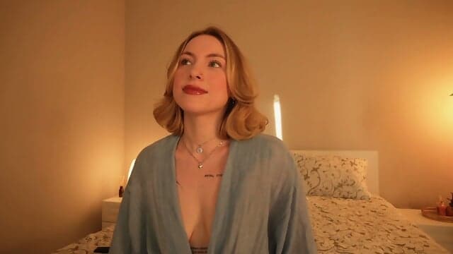 Beauty Blonde Russian In Bed