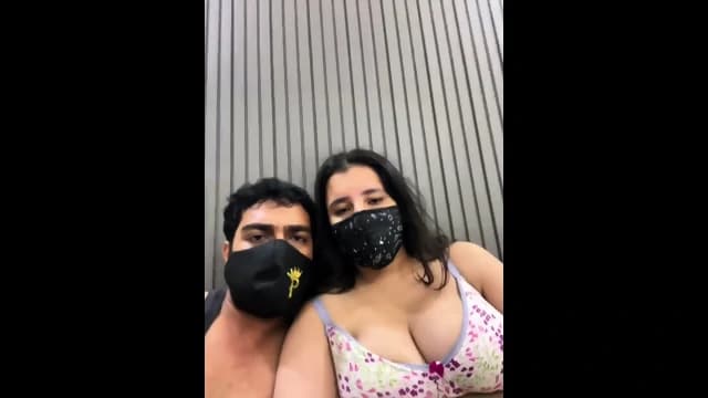 Husband Jay Presses Her Wife Boobs