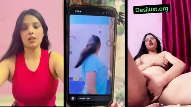 Beautiful Girl Showing Ass Pressing Boobs Fingering Her Pussy