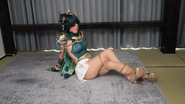 Asian Cosplayer Bondage