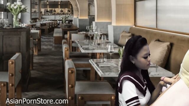 Asian Babe With Braces Gives A Great Blowjob