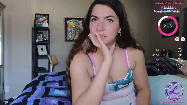 Sexy Online Adult Model Inside A Cozy Live Stream Room Poses With Open Legs For The Viewers While The Horny Mood Keeps Getting Stronger With Sexy Poses And Private Closeness