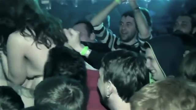 Woman Crowd Surfing In Just Panties Is Stripped By The Crowd, Leaving Her Fully Naked
