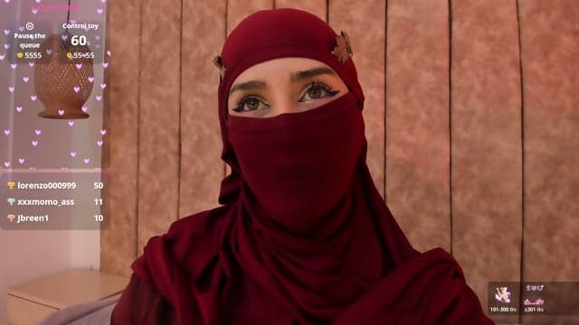 Rawiya Have On Maroon Veil And Outfit 2