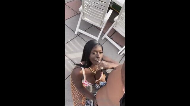 Jenise Hart Gags As She Blowjobs A BBC Stranger