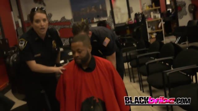 Police finds kinky criminal Keith Williams getting a haircut