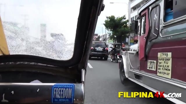 Mabeline takes a motorcycle with to tourists place to get her coochie banged