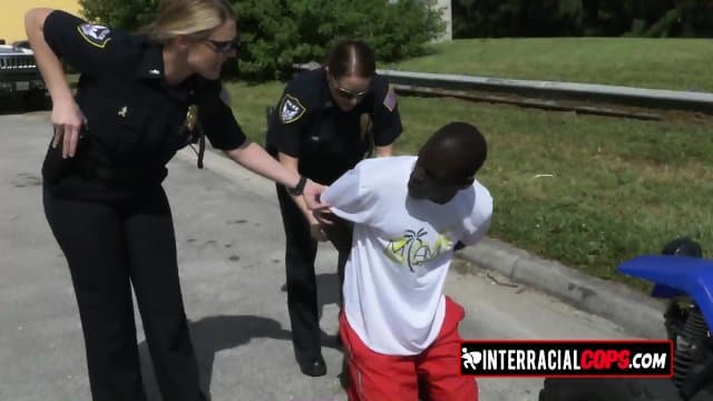 Black big-dicked THUG fucks TWO white HORNY female pervs