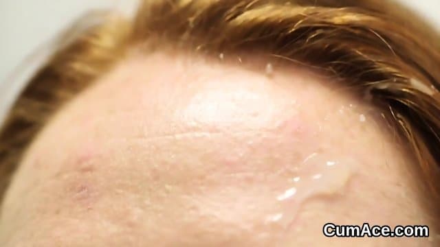 Wicked bombshell gets cum load on her face swallowing all the cum