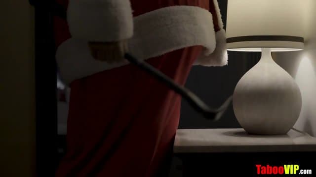 Petite teen gets a big cock from perv mall Santa