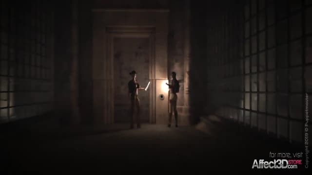 Lesbian futanari threesome adventure animation in Egypt