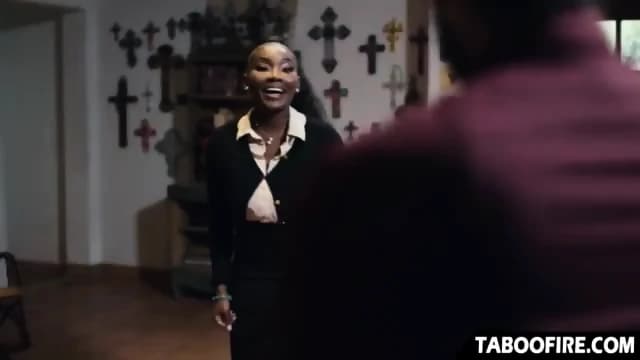 Ebony realtor fucked rough by rich client
