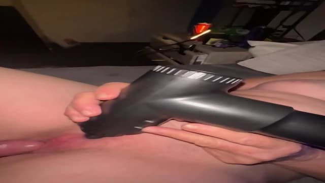 Grandma Uses Massage Gun Whilst Been Fucked By Young Stud