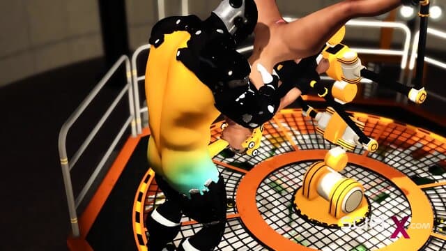 Fuck me hard. Sex with a sci-fi android in the lab