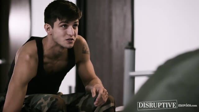 Military studs Elliot Finn and Justin Matthews flipfuck in army base